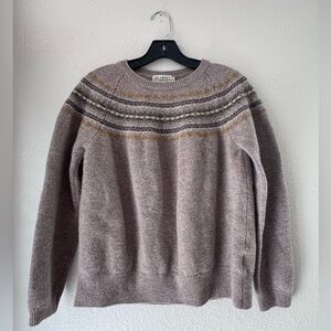 Women’s Blarney Woolen Mills Fairisle Crew Neck Sweater Size Large Wool